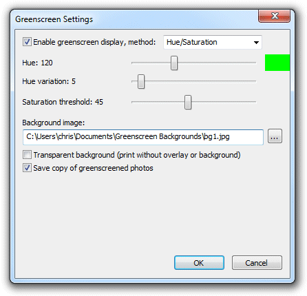 liveview_greenscreen_settings